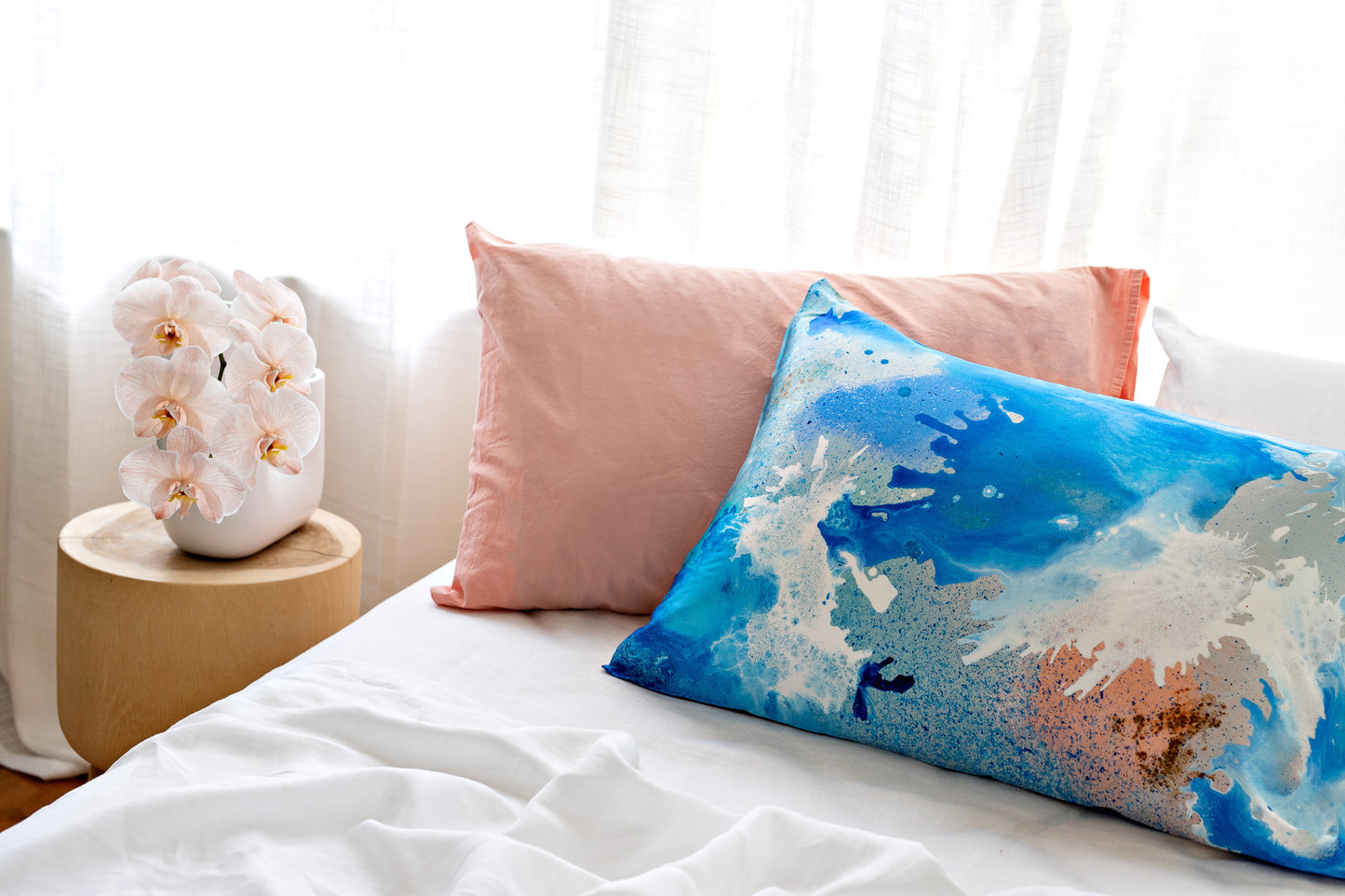 Whitehaven Beach silk pillowcase